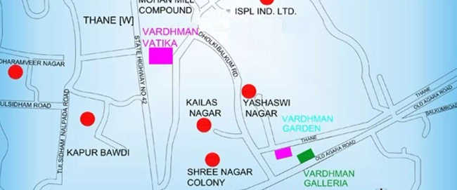 Vardhman Vatika Vasind - Location Map