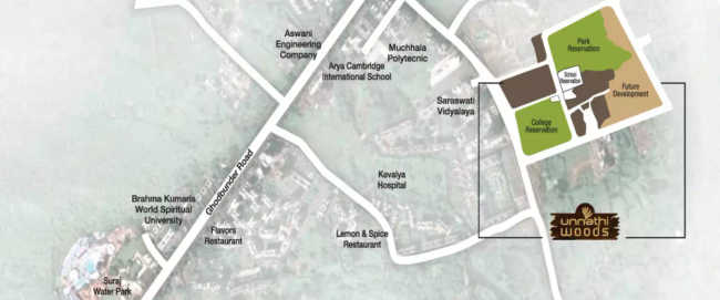 Unnathi Woods Phase 6 Ghodbunder Road - Location Map