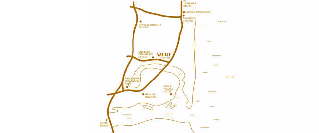 Appaswamy Azure The Oceanic Raja Annamalai Puram - Location Map