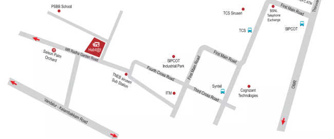 Appaswamy Habitat Siruseri - Location Map
