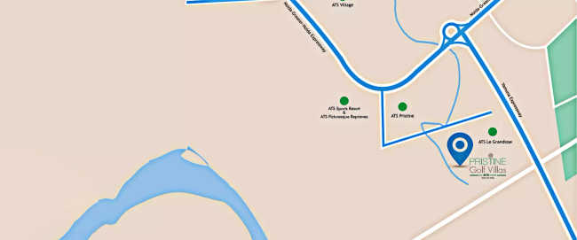 ATS Pristine Golf Villas Sector 150 - Location Map