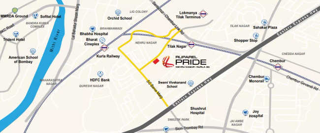 Ruparel Pride Kurla - Location Map