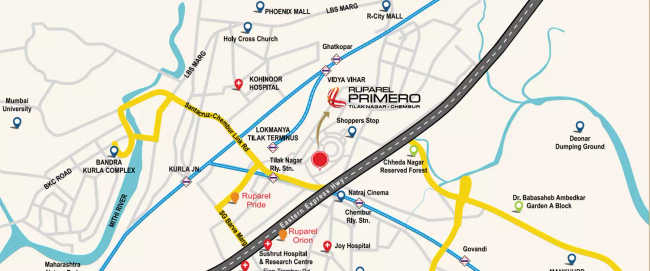 Ruparel Primero Chembur - Location Map