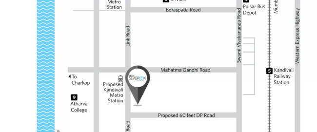 Siddha Seabrook Kandivali - Location Map