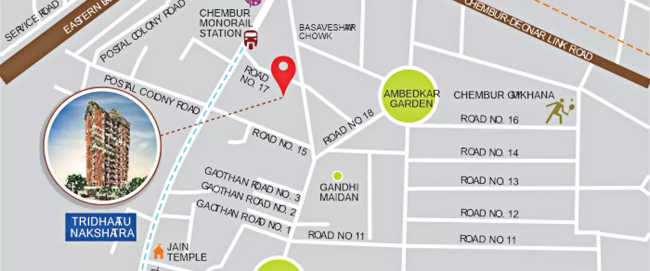 Tridhaatu Bhaveshwar Vilas Chembur - Location Map