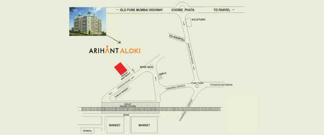 Arihant Aloki Karjat - Location Map