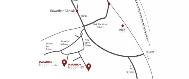 Marathon Nagari NX Badlapur - Location Map
