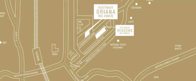 Rustomjee Oriana Bandra - Location Map