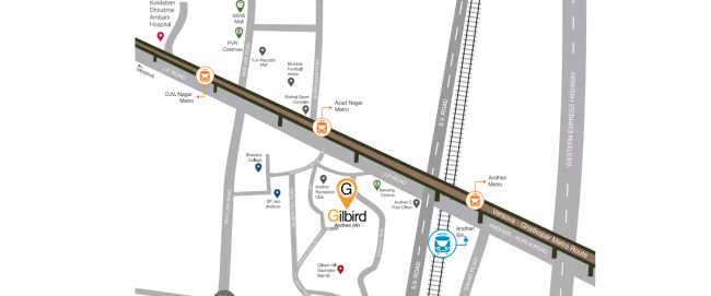 Sunteck Gilbird Andheri - Location Map