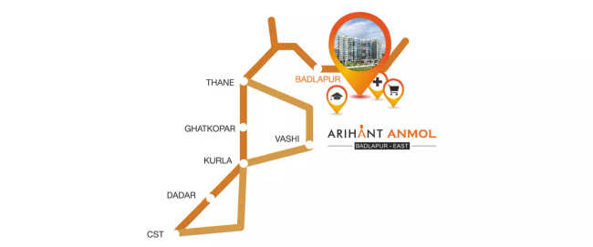 Arihant Anmol Badlapur - Location Map