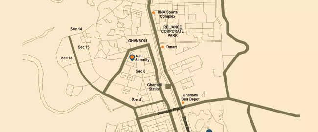 Juhi Serenity Ghansoli - Location Map