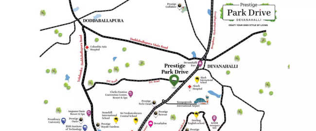 Prestige Park Drive Devanahalli - Location Map