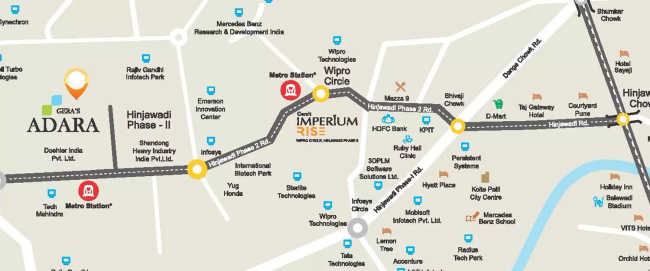 Geras Adara Hinjewadi - Location Map
