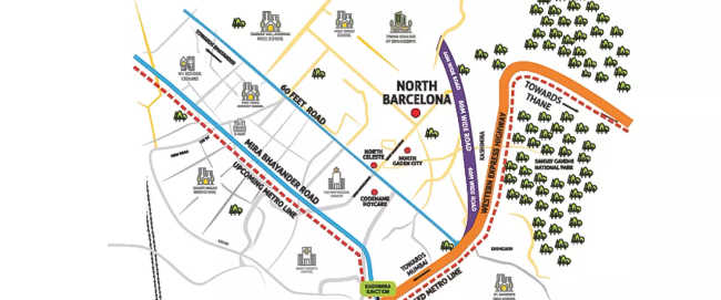 JP North Barcelona Mira Bhayandar - Location Map