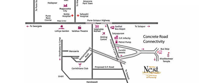 Majestique Landmarks Nest Fursungi - Location Map
