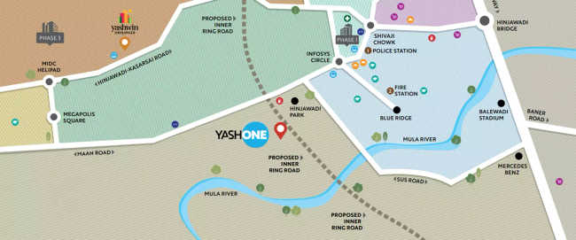 VJ Yashone Infinitee Tathawade - Location Map