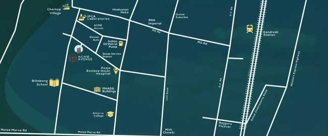 Acme Avenue Kandivali - Location Map