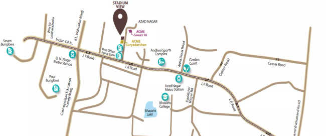 Acme Stadium View Andheri - Location Map