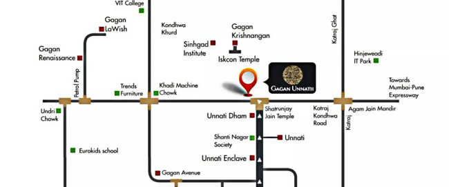 Gagan Unnati Kondhwa - Location Map