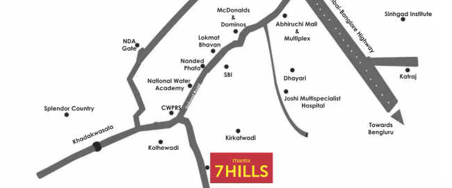 Mantra 7 Hills Kirkatwadi - Location Map