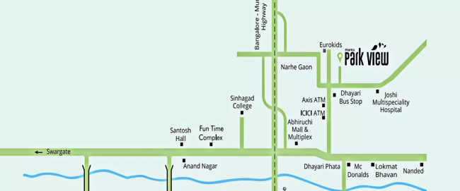 Mantra Parkview Dhayari - Location Map