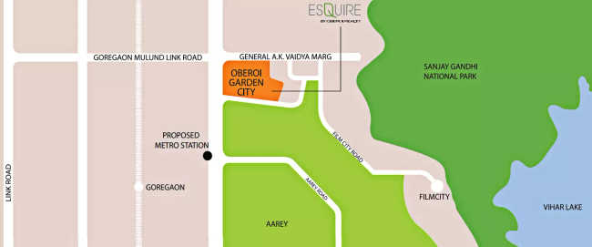 Oberoi Esquire Goregaon - Location Map