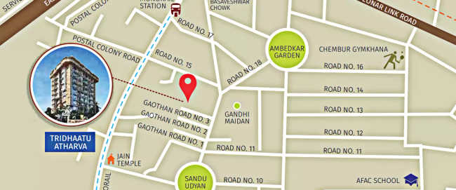 Tridhaatu Atharva Chembur - Location Map