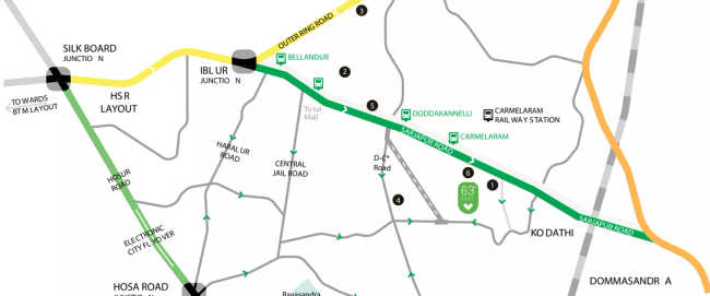 63 Degree East Varthur - Location Map