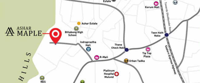Ashar Maple Mulund - Location Map