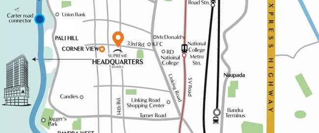 Supreme Headquarters Bandra Bandra - Location Map