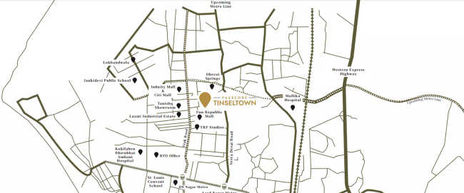 Transcon Tinseltown Andheri - Location Map
