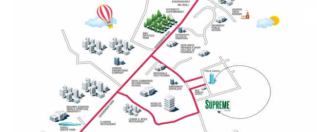 Unnathi Woods Supreme Ghodbunder Road - Location Map