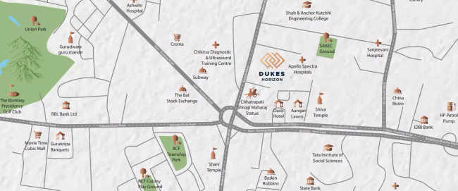 Wadhwa Dukes Horizon Chembur - Location Map