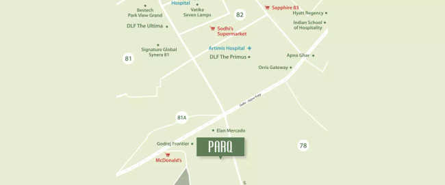 Conscient Parq Sector 80 - Location Map