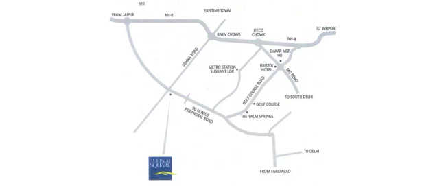 Emaar The Palm Square Sector 66 - Location Map