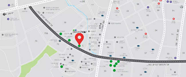 M3M Broadway Sector 71 - Location Map