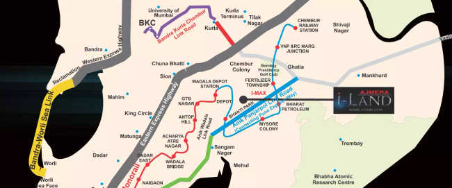 Ajmera I land Commercial Wadala - Location Map