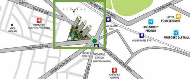 Raheja Vivarea Mahalaxmi - Location Map