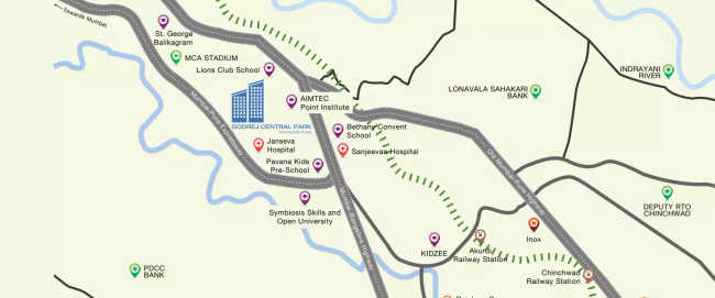 Godrej Central Park Mamurdi - Location Map