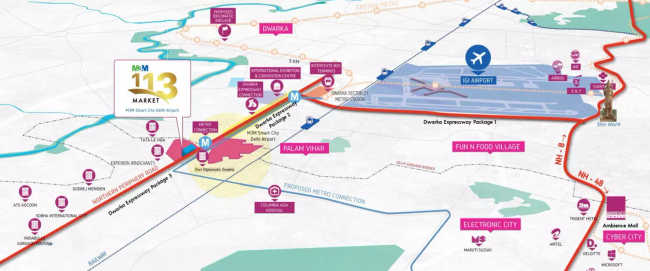 M3M Shops Cum Offices Sector 84 - Location Map