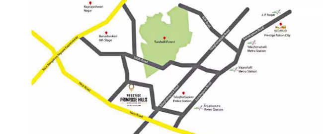 Prestige Primrose Hills Kanakapura - Location Map