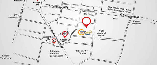 Radiance Rajshri T. Nagar - Location Map