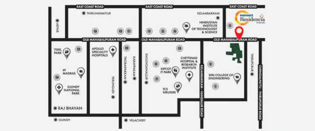 Radiance Residencia Thaiyur - Location Map
