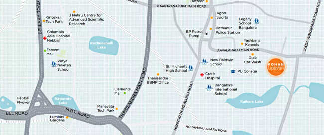 Rohan Upavan Kyalasanahalli - Location Map