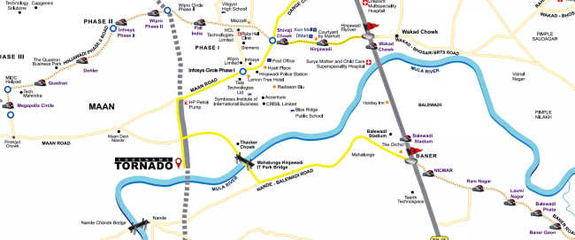Shapoorji Pallonji Codename Tornado Hinjewadi - Location Map