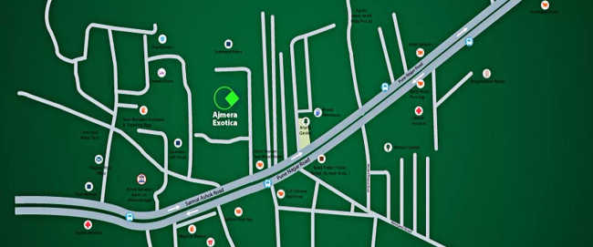 Ajmera Exotica Wagholi - Location Map