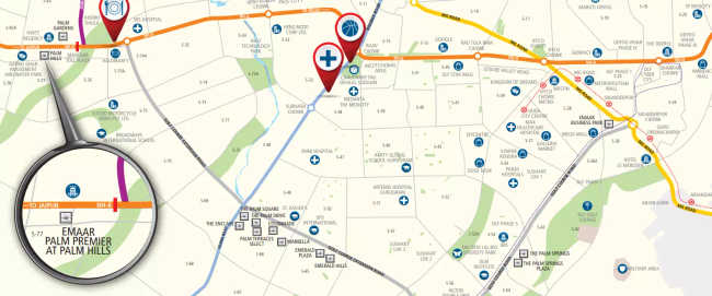 Emaar Palm Premier Sector 49 - Location Map
