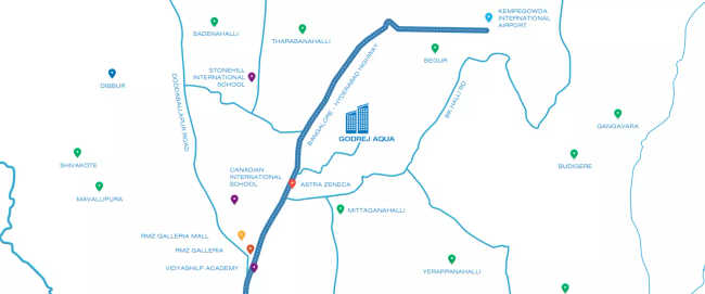 Godrej Aqua Hosahalli - Location Map