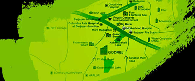 Godrej Lake Gardens Haralur - Location Map