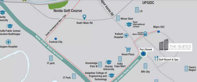 Godrej The Suites Sector 27 Greater Noida W - Location Map